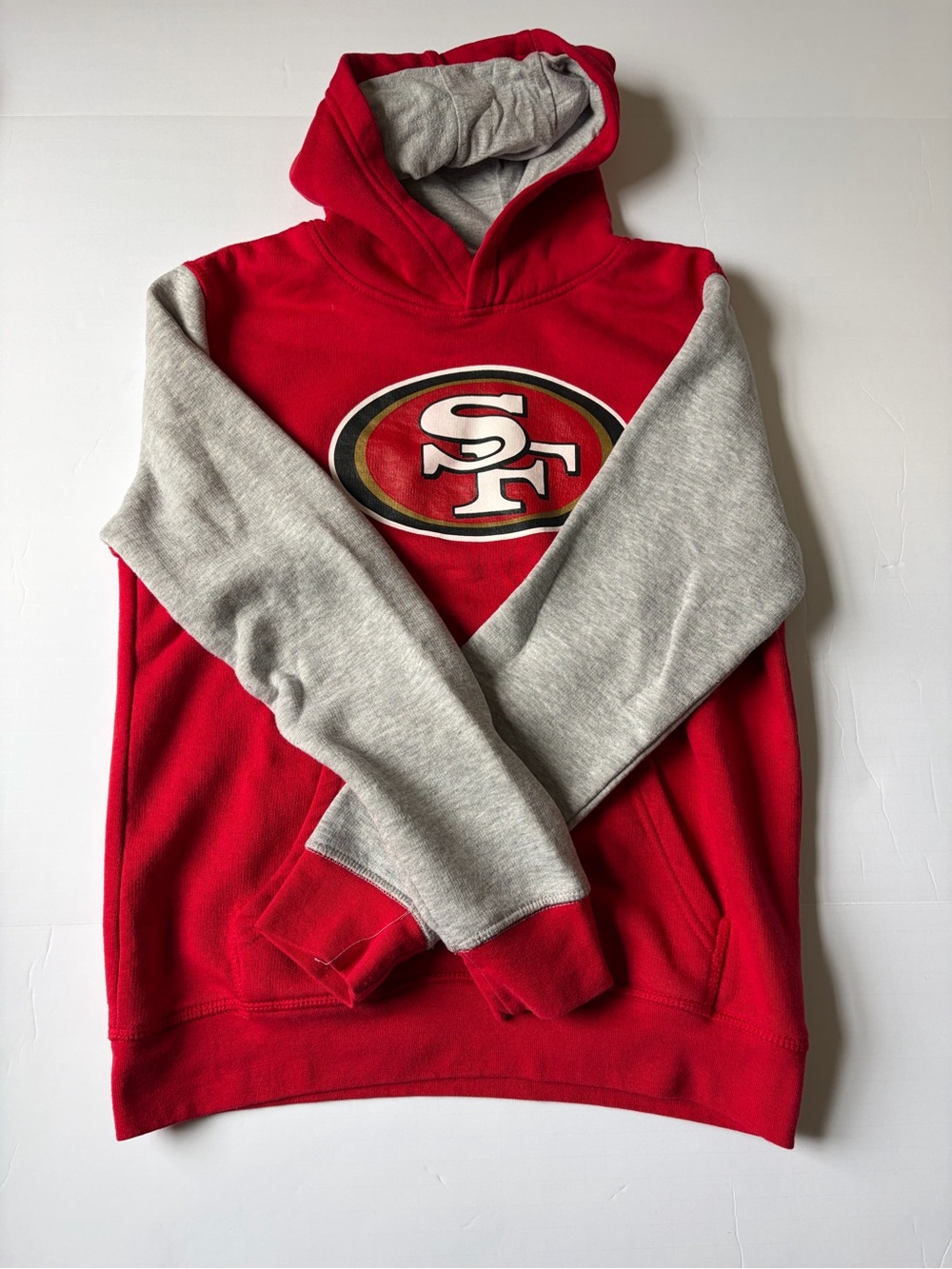 San Francisco 49ers Youth Large (14-16) Red & Gray Pullover Hoodie